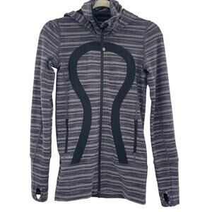 Lululemon Stride Stripe Jacket Zip Up Size 2 Athletic Wear